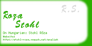 roza stohl business card
