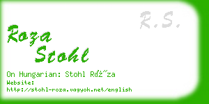 roza stohl business card